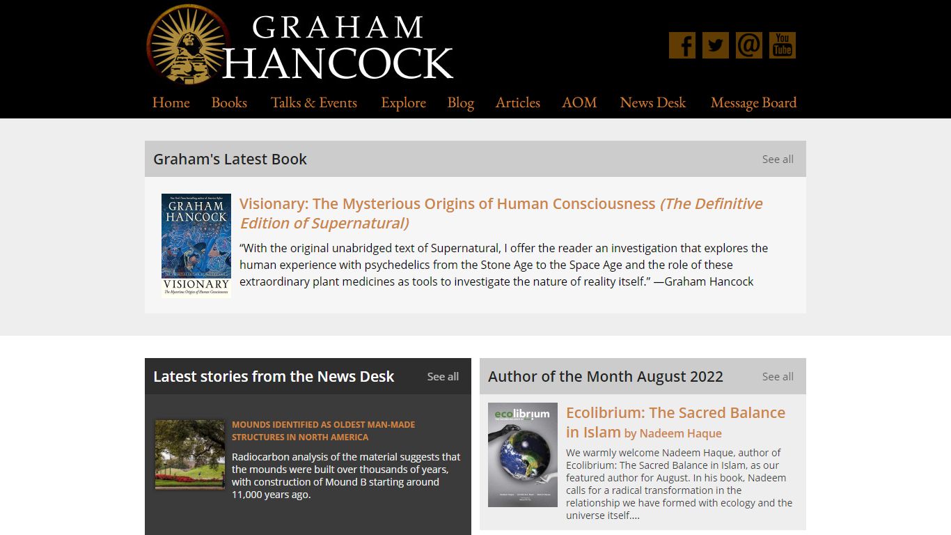 The Official Graham Hancock Website - Graham Hancock Official Website
