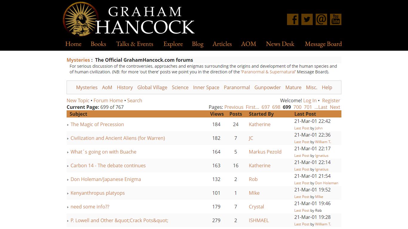 GrahamHancock.com Forums :: Mysteries - Graham Hancock Official Website